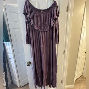 Purple off should dress